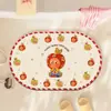 Alfombrilla de Piso de Tierra de Diatomeas de Dibujos Animados, Alfombrilla Absorbente de Agua Antideslizante para Baño, Alfombrilla Decorativa Linda para la Entrada del Baño, Disponible para Dropshipping