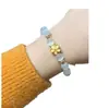 Pulseira Olho de Gato Natural enfeite de laço design de pequenas contas de transferência pulseira segura e de boa sorte design simples de luxo leve