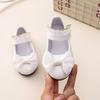 Zapatos de Princesa Nuevos para Niñas Zapatos para Niños Lazo Primavera y Otoño Zapatos de Suela Blanda para Niñitas Desempeño Zapatos Pequeños de Cuero de Suela Blanda