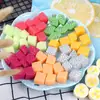Modelo de Bloque de Fruta Simulada Fresa Plátano Manzana Mango Pitahaya Cubitos Partículas de Kiwi Amarillo Adornos Accesorios de Comida y Juego
