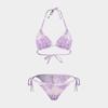 Biquíni Europeu e Americano Estampado 2025 Conjunto de Três Peças Cruzado Fronteira Lazada Saia Envelope Conjunto de Duas Peças Sexy Roupa de Banho Biquíni de Férias