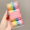 Coloridos pasadores de pelo de pulgar estilo coreano para niños y niñas, lindas diademas, dulces cordones para el pelo de niños, gomas elásticas de alta elasticidad, accesorios para el pelo