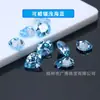 Atacado do Fabricante Zircônia Azul Claro Waxável Resistente a Altas Temperaturas Redonda em Formato de Coração em Formato de Gota Pedra Solta de Zircônia Azul Claro