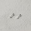 Pendientes Nalan S925 de plata esterlina con exquisito diseño de nicho simple, ligeros y lujosos, con rosca cuadrada M05983