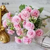 Set Transfronterizo de 20 Piezas de Claveles Lilosos, Decoración Fresca Pastoral, Adornos para Fotografía del Hogar, Flores de Boda, Flores Artificiales