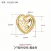 Pulsera Calada con Cuentas DIY Monturas en Blanco Chapado en Oro de 18K Cuentas Sueltas Accesorios Monturas para Colgantes de Piedra de Ámbar Cera de Abeja