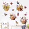Pegatinas de pared románticas en 3D con efecto tridimensional, con cálidos diseños florales, perfectas para cubrir manchas, rasguños e imperfecciones en las paredes, y para fines decorativos
