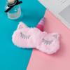 Máscara de ojos de unicornio transfronteriza de Amazon, nueva máscara de ojos de peluche para dormir con cuerno plateado de dibujos animados, pegatina de piel de cuatro colores
