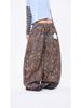 Pantalones Scimitar con Estampado de Estrella Retro Americano y Leopardo para Hombres y Mujeres, Estilo Perezoso Casual Suelto de Pierna Ancha