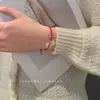 Pulsera Trenzada a Mano Fu Pai Ping An Hebilla Estilo Coreano Simple Elegante Mejor Amigo Pareja Estudiante