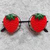 Estilo Coreano Limón Fresco Piña Sandía Rodajas de Fruta Metal Gafas Accesorios para Selfies para Estilismo Moda