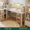 Penteadeira para Quarto de Menina, Mesa de Maquiagem Dois em Um, Novo Modelo 2025, Estilo Creme, Luxo Leve, Sensação de Alta Qualidade, Mesa de Escrita para Casa
