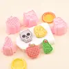 Padrão de Desenho Animado Série Pirulito 3D Desenho Animado Árvore de Natal Molde Simulação Escudo de Cavaleiro Impressão DIY