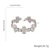 Pendientes de Flor de Cristal Franceses Exquisitos Aguja de Plata Lujo Ligero Pendientes de Botón de Gama Alta Pendientes de Moda con Temperamento y Sentido del Diseño Nicho