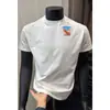 Estilo Nuevo Verano 2025 Estilo Hong Kong Modelo Falso Talla Grande Seda de Hielo Secado Rápido Camiseta de Manga Corta