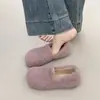 Zapatos de estilo coreano Birkenstock Mary Jane peludos para mujer, sin cordones, forrados de felpa, cálidos, para otoño e invierno, nuevos zapatos de algodón 2026
