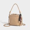 Bolso de Mano Tejido con Cordón Retro, Bolso Balde de Alta Gama, Bolso Puro Tejido a Mano, Nuevo Bolso Bandolera para Viajeros de 2025