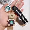 8 Nuevas Llaveros de Taza de Té con Leche de Starbucks, Colgantes de Coche de Dibujos Animados, Accesorios para Muñecas, Llaveros Lindos para Bolsos