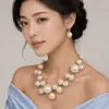 Collares de Perlas de Imitación Transfronterizos, Tendencias de Moda Europeas y Americanas, Venta al por Mayor de Joyería Grande y Pequeña de Perlas de Imitación