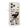 Comercio Exterior Chica Feliz Graffiti Funda para iPhone 17Pm Dulce Fresca Manzana 16 Funda de Silicona 15 Cubierta de Protección Total