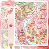 Pegatinas de Paisaje para Hobby Tamaño Grande Almacenamiento Pegatinas de Escena Miniatura Pegatinas de Paisaje Estéreo 3D Planner PET Para Estudiantes