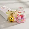 Garrafa de areia movediça de celebridade da internet criativa com contas coloridas em um pingente de garrafa de óleo acrílico chaveiro pingente bolsa pequenos acessórios atacado