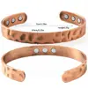 Pulsera cruzada tridimensional de dos tonos, superventas transfronteriza de Amazon, moda vintage, pulsera abierta de 9 imanes, al por mayor