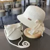 Chapéu de Palha Estilo Coreano de Verão Chapéu de Menina Chapéu de Mulher Tesouro Praia Bolsa Infantil Chapéu Protetor Solar Menina Sol Pescador Verão