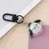 Llavero Sanrio Transparente con Purpurina Fina Perro Pacha Perro Canela Chica Melody Colgante de Mochila Estilo Kuromi