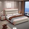 2024 Nueva Cama Moderna Simple de Cuero para Dormitorio Principal Cama de Boda Moda Cómoda Cama Doble Queen de 1.8 m
