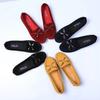 Comércio exterior transfronteiriço plus size sapatos femininos 2024 primavera e outono novo arco moda boca rasa um pedal bean sapatos
