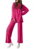 Comercio exterior transfronterizo Amazon Europeo y Americano 2026 ropa de mujer cómoda y elegante, cuello redondo holgada manga larga elástica pantalones largos ropa de estar