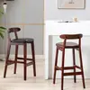 Silla de bar de madera maciza moderna y sencilla con respaldo para el hogar, taburete alto, silla de recepción nórdica para tienda de té con leche