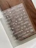 Pegatinas de Uñas con Patrón de Hormiga Letras Inglesas Blancas Cursivas Ultra-Delgadas Transparente Atmósfera Pegatinas Decorativas Suaves Yt8653