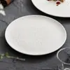 Prato de Cerâmica Martelado Criativo de Fábrica com Acabamento de Alto Padrão, Prato Raso Comercial para Culinária Ocidental, Prato para Bife, Prato Redondo, Prato Plano, Novo Modelo 2026