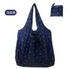 Bolsa de Tote de Compras Floral Grande de 190t en Stock de Gran Venta, Bolsa de Poliéster al por Mayor, Bolsa Plegable, Bolsa de Regalo Promocional