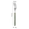 Juego de Cuchillo, Tenedor y Cuchara con Mango de Remache, Cubiertos de Acero Inoxidable 430, Cuchara y Tenedor de Postre Estilo Crema, Juego de Cuchillo y Tenedor para Filete Estilo Occidental