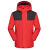 Chaqueta de Algodón Plumón Tres en Uno con Logo, Ropa de Trabajo Desmontable Cortavientos e Impermeable, Gruesa y con Forro Polar para Mayor Calidez
