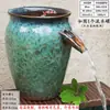 Maceta Grande de Cerámica con Filtración de Agua para Peces, Bomba de Agua de Baja Succión, Maceta Hidropónica Vintage, Adorno de Acuario Cascada