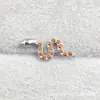 Pendientes de Aleación de Titanio ASTMF-136 con Forma de Serpiente y Circonita G23 Titanio Nuevos Pendientes de Labio con Forma de Serpiente Joyería Cabeza
