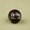 Pau-rosa de Folha Pequena Incrustado com Prata e Caracteres Auspiciosos, Contas Soltas em Estilo Chinês, Incrustadas com Paz, Alegria e Prosperidade, Pulseira com Contas Personalizadas