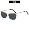 Moda Europea y Americana Estilo Callejero Forma de Ceja Metal Personalidad Gafas de Sol Nuevo Modelo Estilo Ins Protección Solar para Exteriores Gafas de Sol de Moda Transfronterizas