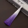 12cm borla de color degradado sección de borla teñida abanico de seda de hielo colgante marcapáginas colgante de borla estilo antiguo accesorios de tapeta hanfu