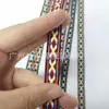 1-2cm Estilo Étnico Colorido Jacquard de Poliéster Rombos Fita Tecida Retro Decoração de Casa Cinta para Mala Moda em Roupas