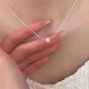 Collar de Perlas de Plata Esterlina S925 Accesorios para Mujer Nicho que No se Desvanece de Alta Gama Versátil Cadena Clavicular para Otoño e Invierno Cadena para Suéter