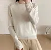 Suéter de Punto de Ganchillo Hueco Nuevo Estilo Otoño e Invierno con Diseño de Mapache para Mujer, Suéter Base Holgado de Manga Larga, Suave y Casual, Suéter de Color Uniforme