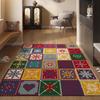 Felpudo de entrada de estilo étnico, alfombra de entrada, alfombra antideslizante para puerta, felpudo de entrada, felpudo vintage americano