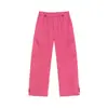 Calças casuais de softshell impermeáveis para homens e mulheres, estilo dopamina de outono, calças de trabalho retas largas multicoloridas para meninas