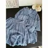 Conjunto de Pijama Sencillo de Verano con Borlas para Mujer, Conjunto de Shorts de Encaje de Manga Corta de Verano, Dormitorio Estudiantil, Se Puede Usar Afuera, Ropa para el Hogar