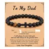 Pulsera de Piedra Ojo de Tigre Popular de Venta Caliente Transfronteriza con Colgante de Cruz Pequeña Pulsera de Regalo Pulsera de Obsidiana Pulsera de Cruz de Diamante Negro